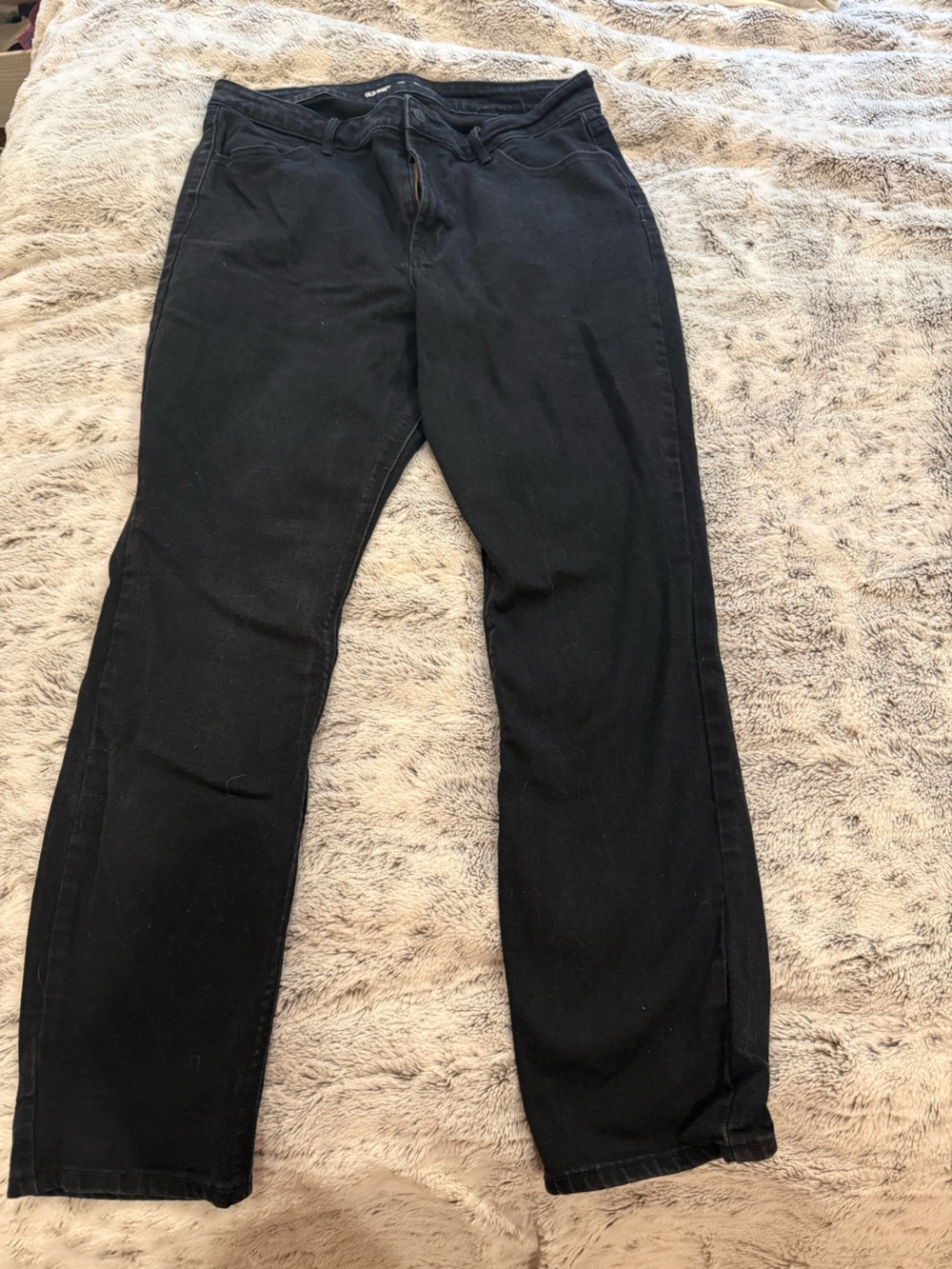 Old Navy Black High-Rise Straight Jeans 16 Tall